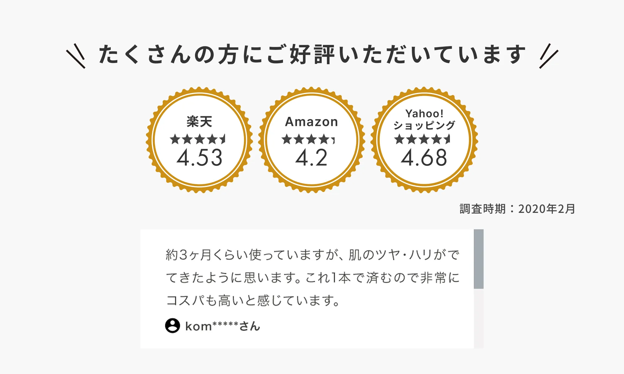 たくさんの方にご好評いただいています