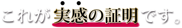 これが実感の証明です