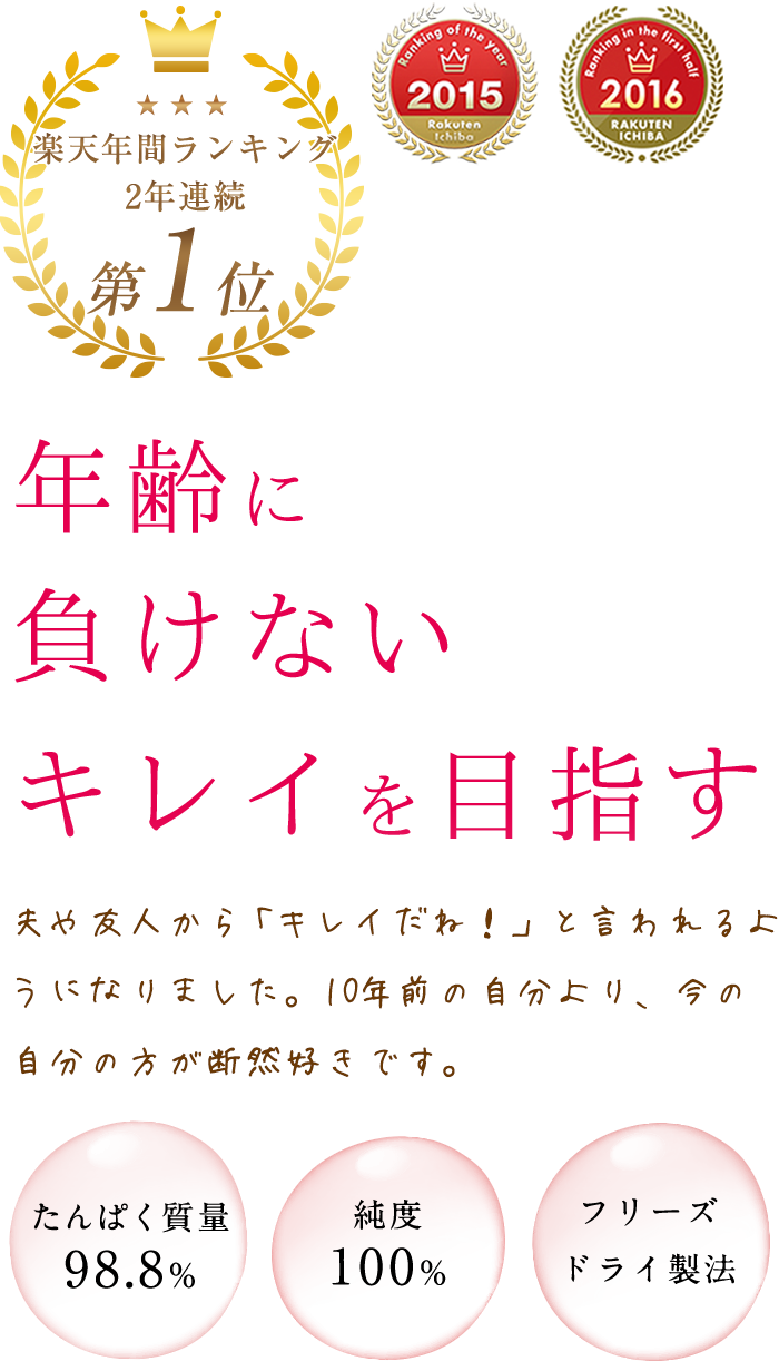 年齢に負けないキレイを目指す