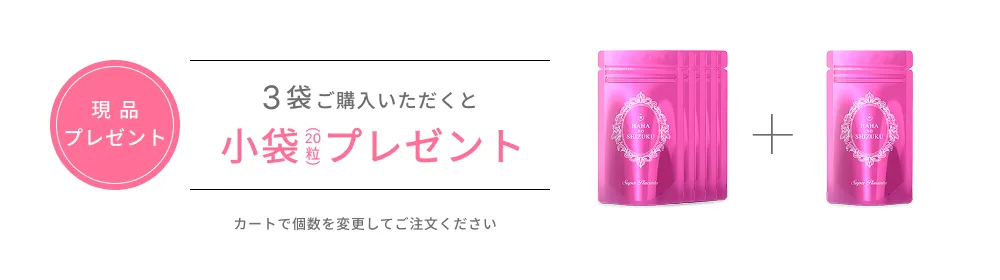 3袋ご購入いただくと小袋プレゼント